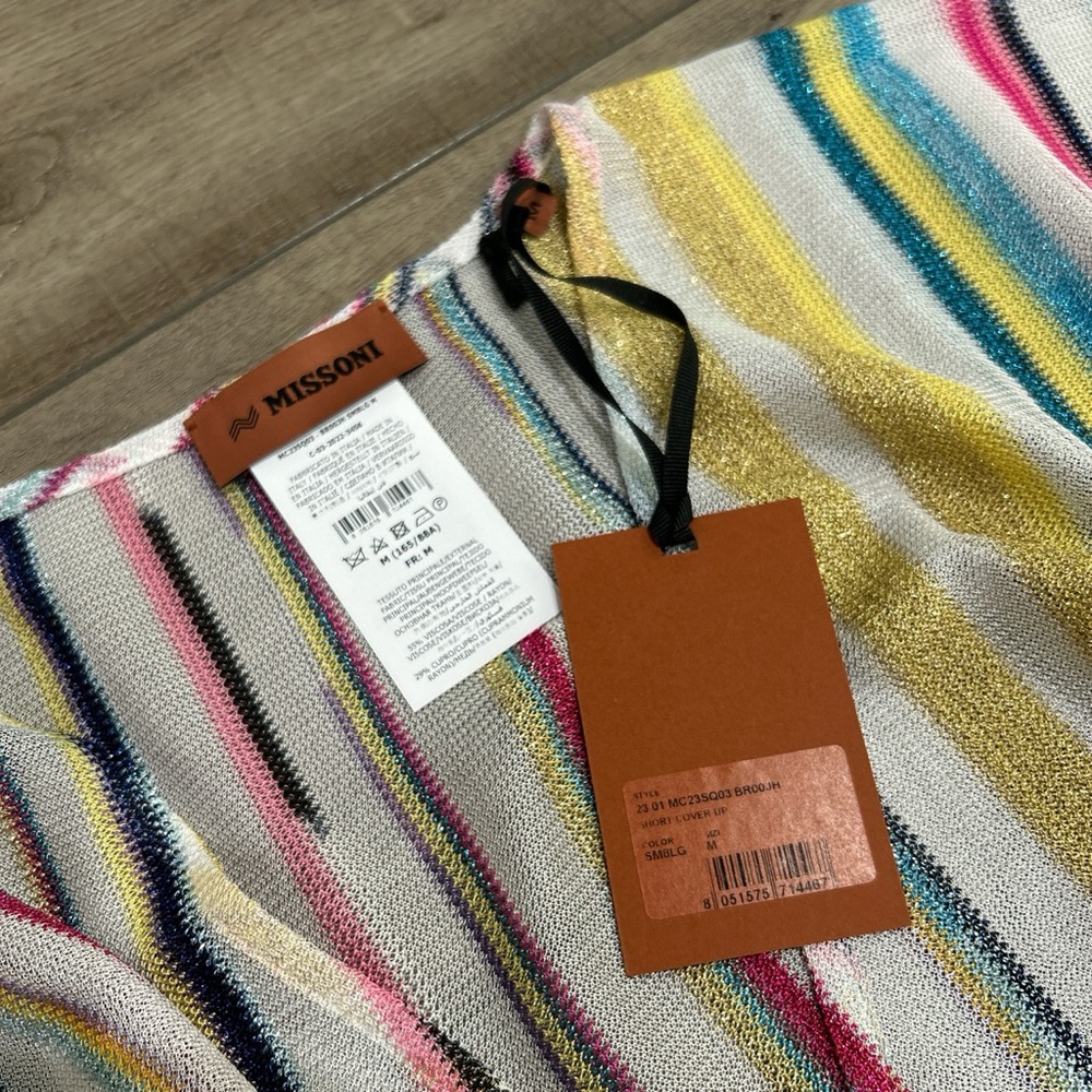 Missoni striped kaftan beach cover up mini dress NWT - Picture 5 of 7